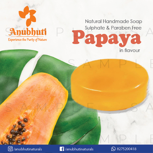 Anubhuti Soaps papaya social media posts